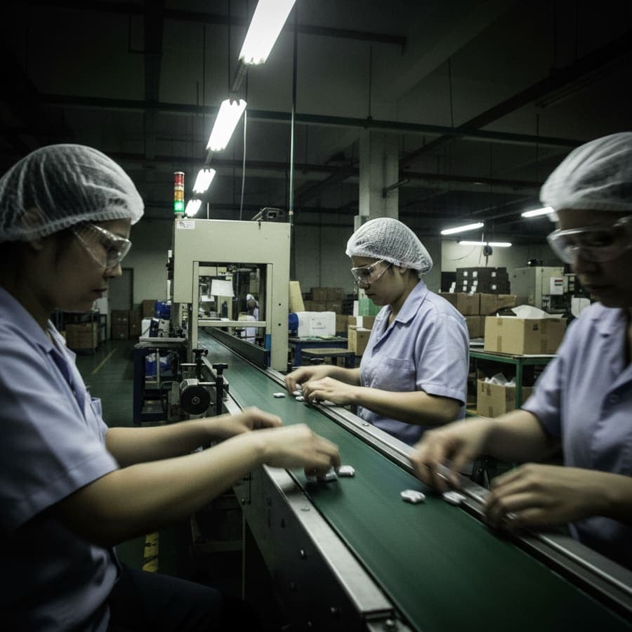 Warehouse workers picking and packing orders on demand